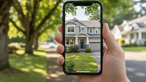 Exterior property status check photo taken for a Clark County home